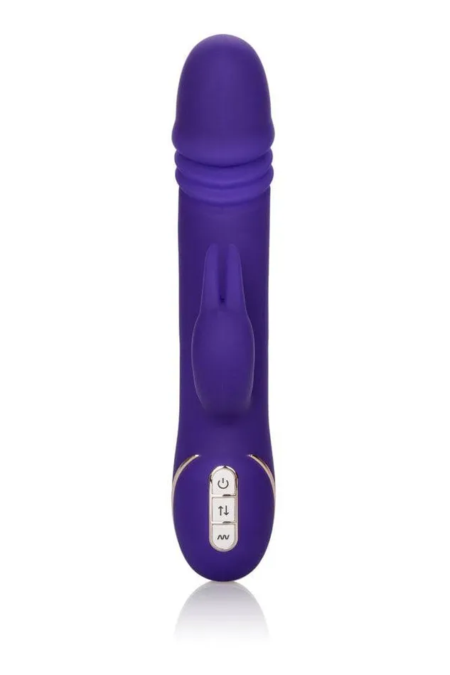 Vibrators Cal Exotics Cal Exotics Jack Rabbit Signature Silicone Thrusting Rabbit Purple