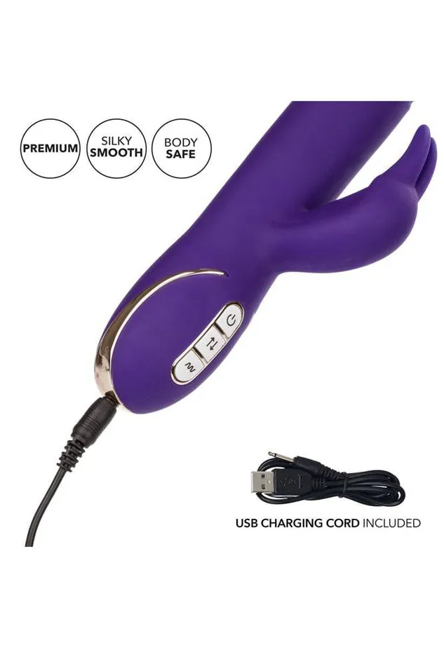 Vibrators Cal Exotics Cal Exotics Jack Rabbit Signature Silicone Thrusting Rabbit Purple