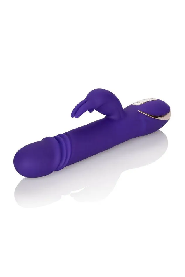 Vibrators Cal Exotics Cal Exotics Jack Rabbit Signature Silicone Thrusting Rabbit Purple