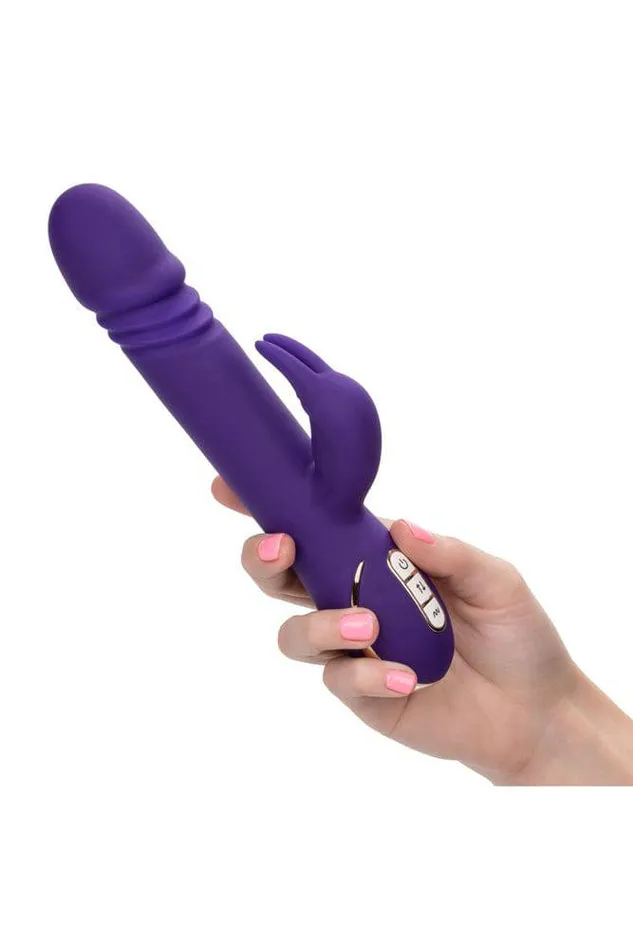 Vibrators Cal Exotics Cal Exotics Jack Rabbit Signature Silicone Thrusting Rabbit Purple