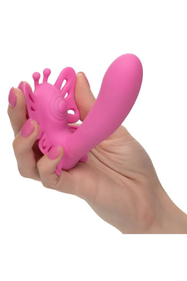 Vibrators Cal Exotics Cal Exotics Venus G Butterfly Pulsing Wearable Remote Controlled Vibrator Pink