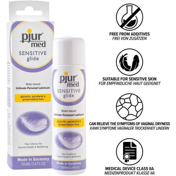 Vibrators Pjur Med Sensitive Glide WaterBased Lube 100ml 34oz Pjur