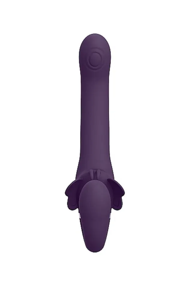 Vibrators Shots Toys Shots Toys VIVE Satu Pulse Wave Vibrating Strapless Strapon Purple