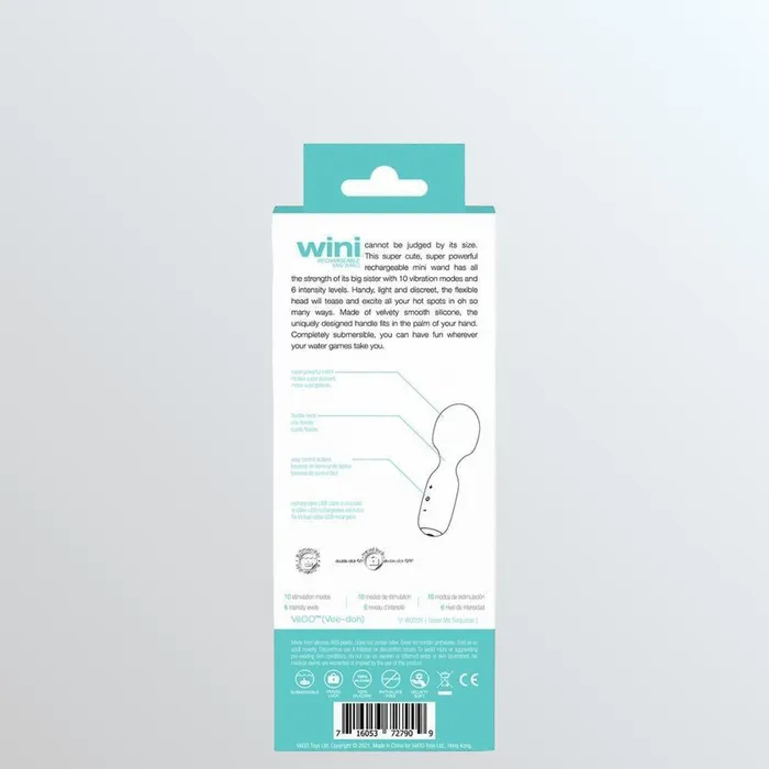 Vibrators VeDO VeDO WINI Mini Vibrator Wand Turquoise