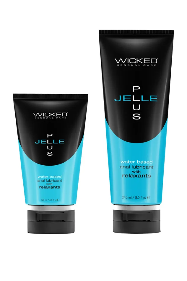 Wicked Sensual Care Male Sex Toys Wicked Sensual Care Jelle Plus Water Based Anal Lubricant with Relaxants Various Sizes Wicked Sensual Care Male Sex Toys Wicked Sensual Care Jelle Plus Water Based Anal Lubricant with Relaxants Various Sizes
