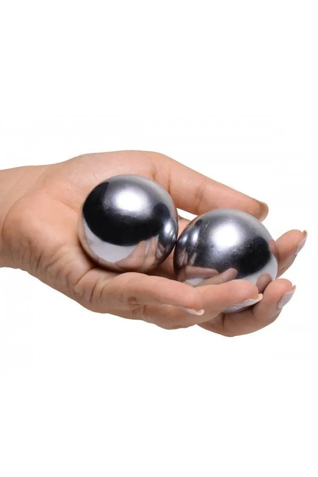 XR Brands Master Series Titanica Extreme Steel Orgasm Balls Silver XR Brands Dildos
