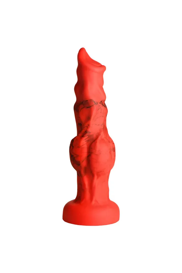 XR Brands XR Brands Creature Cocks Fire Hound Silicone Dildo Red Various Sizes Dildos