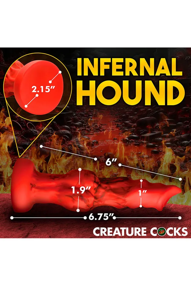 XR Brands XR Brands Creature Cocks Fire Hound Silicone Dildo Red Various Sizes Dildos