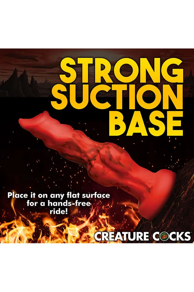 XR Brands XR Brands Creature Cocks Fire Hound Silicone Dildo Red Various Sizes Dildos